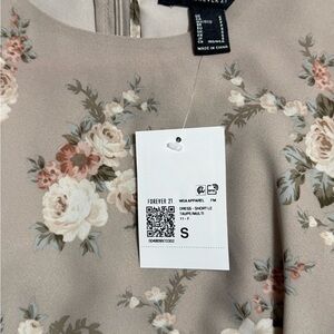 Forever 21 Floral Dress - Cream and Pink